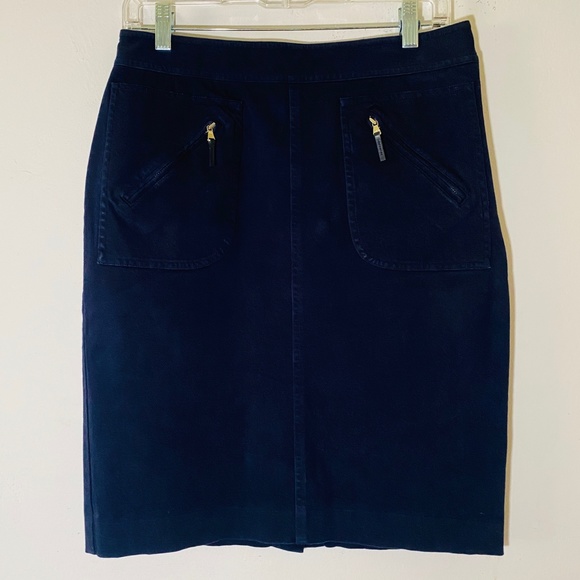 Ralph Lauren Navy Blue Pencil Skirt - Picture 1 of 4